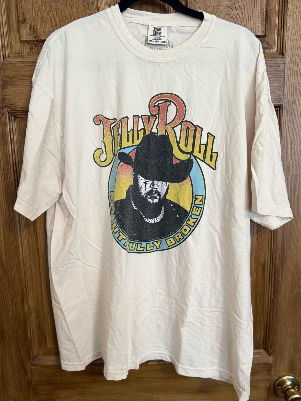 Comfort Colors Cream Jelly Roll Graphic Short Sleeve Tee. Unisex